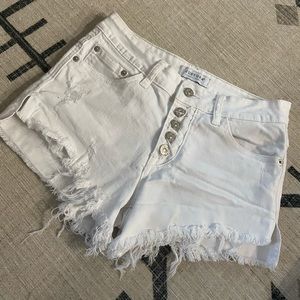 Just USA shorts. White